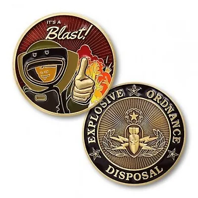 Eod It's A Blast Explosive Ordnance Disposal Bomb 1.75  Challenge Coin  • $39.99