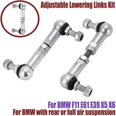 Adjustable Air Suspension Rod Lowering Links Kit For BMW F11 E61 E39 X5 X6 -REAR • $36.99