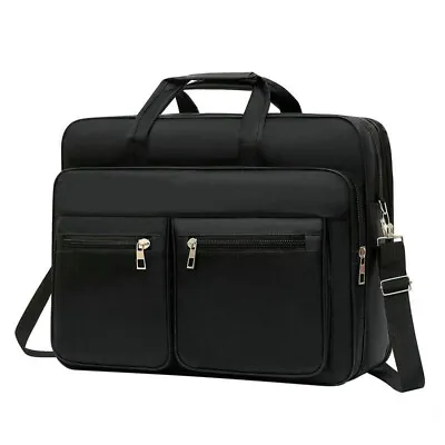 17 Inch Men Shoulder Bag Waterproof Business Laptop Briefcase Work Travel Case • £14.99