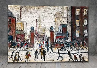 L. S. Lowry A Mill Scene Wigan CANVAS PAINTING ART PRINT POSTER 1865 • $16.17