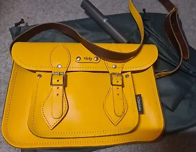 Cambridge Satchel Co. Mustardmatte Yellow Leather Womensleather Zatchel Bag • £19.99