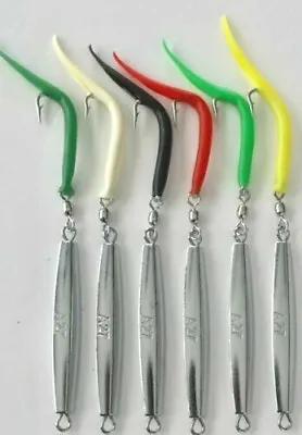 A-27  Ava Diamond Jigs 3 Oz. Tube Tail* 6 Pcs* Jigging Casting Trolling Fishing • $33.95