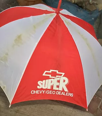 Vintage 1980's CHEVROLET--GEO DEALER Metro Tracker Prizm Storm SALESMAN UMBRELLA • $14.95