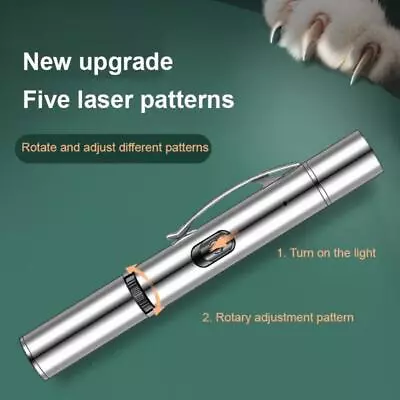 5 In 1 Multi Function Premium Cat Toy Laser Pointer USB Charging LED Torch Light • $11.45