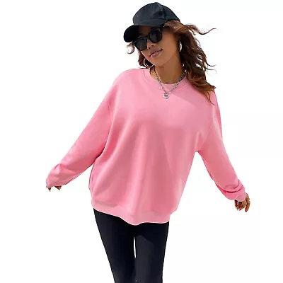 $12.99 • Buy Women's Oversized Sweatshirts Crew Neck Pullover Sweatshirt Casual Hoodie Tops