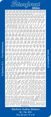 Alphabet Symbols & Numbers White Peel Off Stickers Card Making Craft Hobby 825 • £1.95