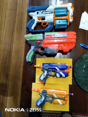 $49.99 • Buy 4x TOY GUNS Nerf Firestrike Elite Vigilon Zuru XShot + BULLETS Fully Loaded LOT