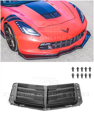 For 14-19 Corvette C7 Base | Z06 Style Carbon Flash Metallic Hood Vent Cover • $159.98