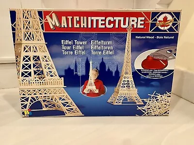 Vintage Matchitecture Eiffel Tower Paris Wood Building Kit Factory Sealed #6611 • $40