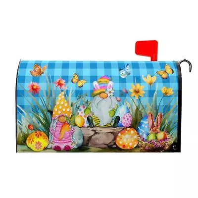 Easter Mailbox Covers Magnetic Spring Mailbox Covers 21x18 Inch Easter Gnome • $11.50