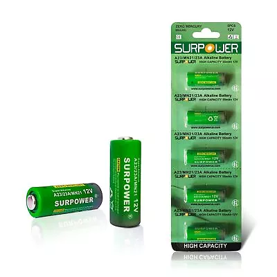 【5-Year 】SURPOWER A23 23A 23AE 12v Alkaline Battery A23s -5 Pack • $8.88