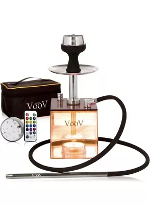 VooV Modern Hookah Set With Portable Acrylic Cube Design | Silicone Bowl Sil... • $35