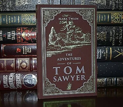 New ADVENTURES OF TOM SAWYER Mark Twain Suede Leather Feel Ribbon Deluxe • $15.54