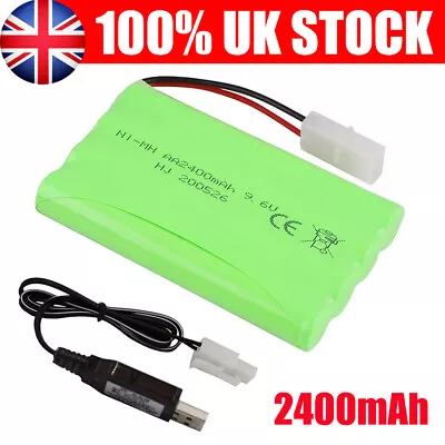 2400mAh 9.6V Ni-MH Battery With USB Charging Cable For RC Car Truck Boat Models • £13.89