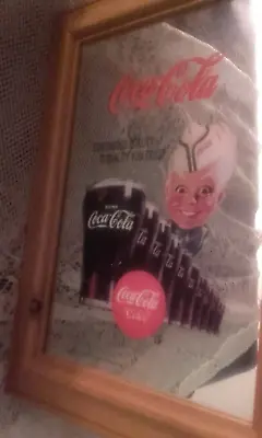 RHTF Vintage Retro 2000 Coca Cola Advertising 5c Boy Print Mirror • £30