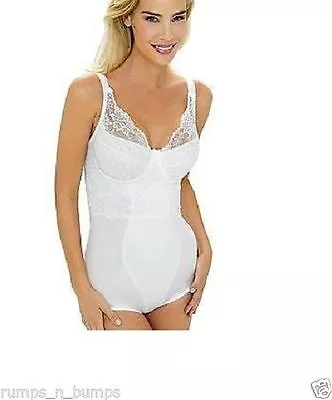 New Miss Mary Of Sweden White Underwired Lacey Body 3887 Uk 46f • £19.99