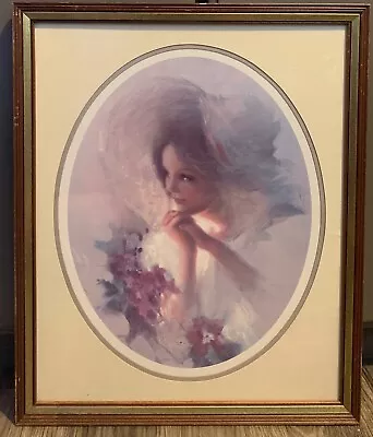 Vintage Home Interiors Victorian Romantic Lady Rare Picture • $80