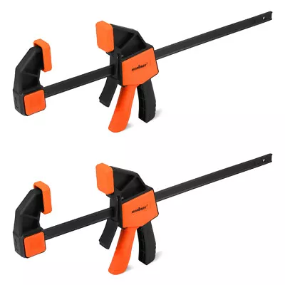 2x 12  Wood Clamps Quick Clamps F Clamp Load Limit One-Handed Clamp Non Slip • $26.99