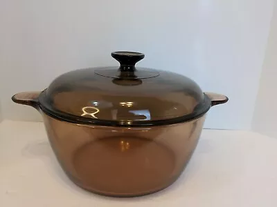 Corning Wear Amber Visions  4.5 L Dutch Oven Casserole 4.75 Quart W/Lid • $52.25