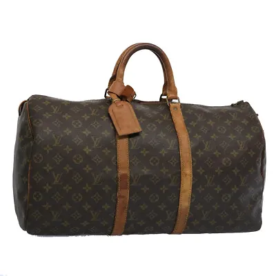 LOUIS VUITTON Monogram Keepall 50 Boston Bag Vintage M41426 LV Auth 63739 • $240