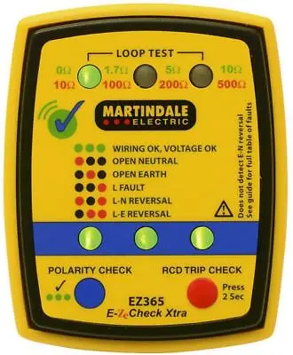 Socket & Non-Trip Earth Loop Tester With RCD EZ365 • £91.79