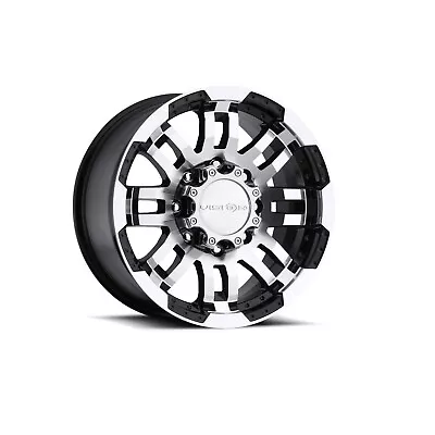 Vision Wheel 375-6881GBMF-6 Single Black W/ Machined Lip 375 Warrior 16x8 Rim • $147.99