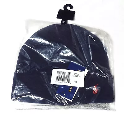 Polo Ralph Lauren Navy Thermal Cotton Knit Beanie Skull Cuffed Cap • $29.95