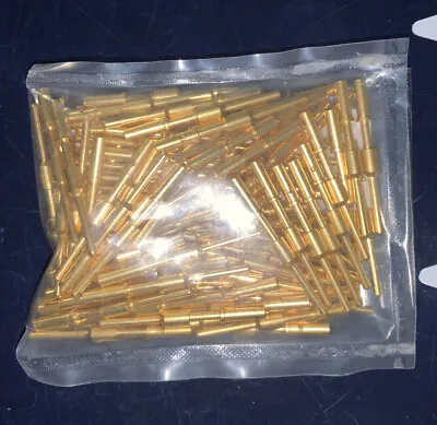 100 X Cannon ITT Veam Pin 27913-15T12 Gold Contacts - Look At Pics For Details • $164.21