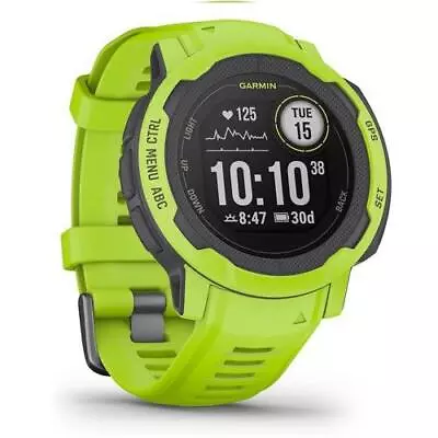 Garmin Instinct 2 Rugged GPS Smartwatch Heart Rate Monitor - Electric Lime • $307.95