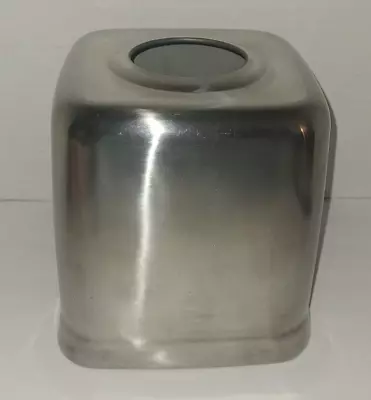 Vintage Late Century Stainless Steel Square Tissue Box Cover • $10.99