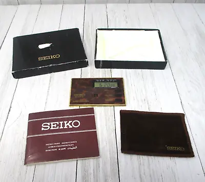 Vintage SEIKO Quartz Alarm Chronograph QEK151B YS50A Travel LCD Alarm Clock • $75