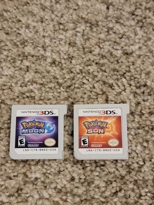 $42.99 • Buy Pokemon Sun And Moon LOT OF 2  (Nintendo 3DS, 2016) CARTRIDGES ONLY