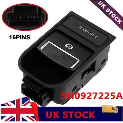 Electronic HandBrake Switch Parking Brake For VW Tiguan Sharan Seat 5N0927225A • £11.88