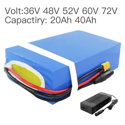 72V 60V 52V 48V 36V 20Ah PVC Ebike Li-ion Battery Electric Bike Lithium Battery • £480