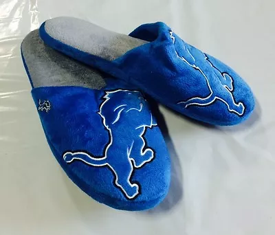 Detroit Lions Slippers Team Colors Logo 2 Toned House Shoes Big Logo! • $16.16