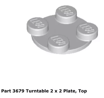 Lego 3x 3679 Light Bluish Gray Turntable 2 X 2 Plate Top 8039 • $6.63