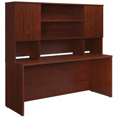 Pemberly Row Contemporary 72  X 24  Shell And 72 Hutch In Classic Cherry • $588.06