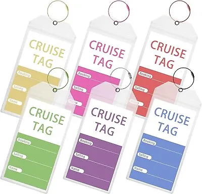 £7.99 • Buy 10 Pack Cruise Luggage Tag Holder, Waterproof Luggage Label Holders, Clear Tags