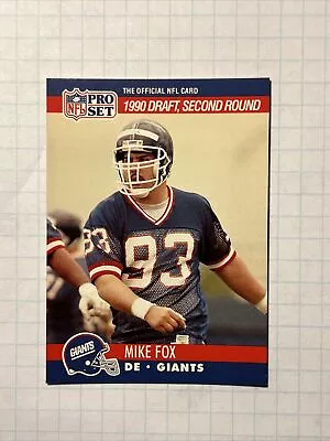 Mike Fox 1990 Pro Set #720 New York Giants Football Card Vintage Base • $0.99