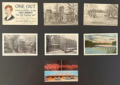 Greenville Il 7 Vintage Postcard Lot 1914-1960's Sunday School Pass Motel Coll • $9.99