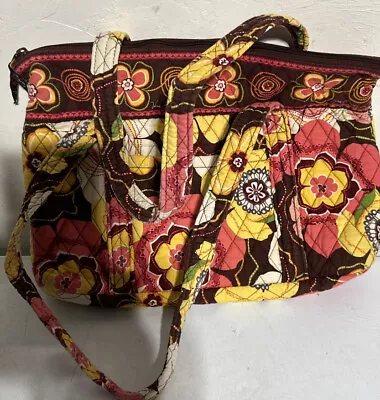 Vera Bradley Tote Bag Medium Sized Buttercup Quilted Cotton Floral With Wallet • $35.50