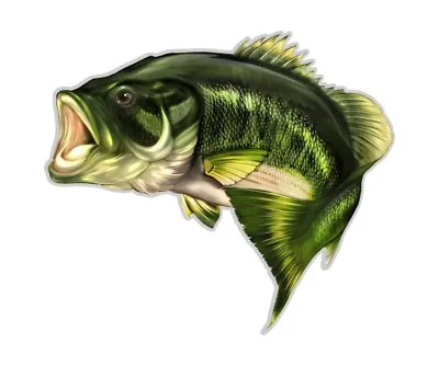 $3.49 • Buy Largemouth Bass Fish Decal / Sticker Die Cut