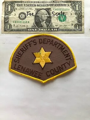 Lenawee County Michigan Police Patch (Sheriff's Dept.) Un-sewn Great Condition   • $10.75
