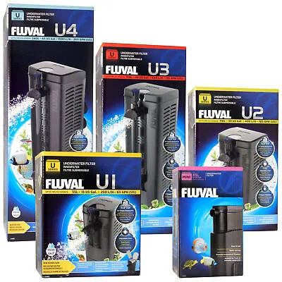 Fluval Underwater Internal Submersible Filter Fish Tank Power MINIU1 U2U3 U4 • £17.65