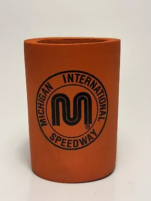 Michigan International Speedway Orange Koozie Vintage 1982 Beer Can Holder • $8