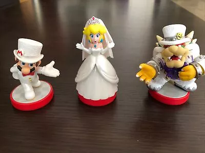 Nintendo Super Mario Odyssey Wedding Amiibo Mario Princess Peach Bowser • $85