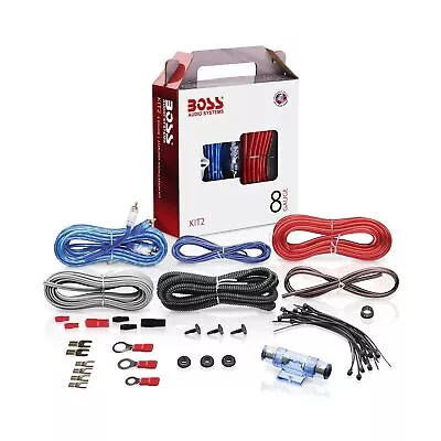 BOSS Audio Systems KIT2 8 Gauge Amplifier Installation Wiring Kit - A Car Amp... • $37.69