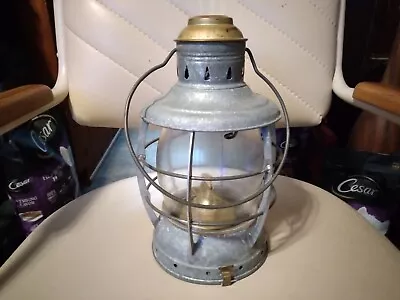 Wilcox Crittenden Marine Maritime Nautical Brass Top Lantern Galvanized UNUSED • $140