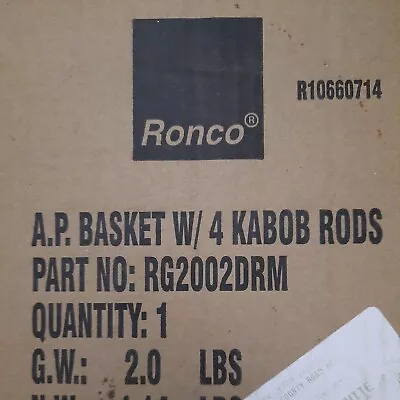 New RONCO AP Mesh Basket With 4 Kebob Rods OB  • $8.79