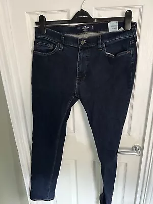 Hollister Mens Skinny Straight Jeans. W34/L32 • £3